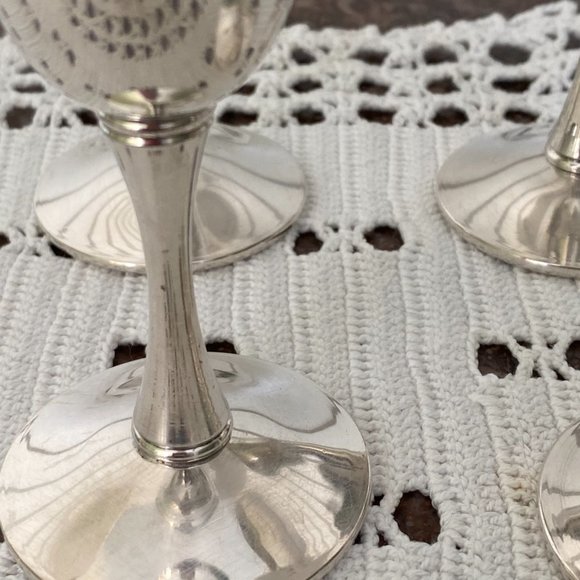 Set of 4 Valero Silver Plated Stemware, Cordial Cups, Made in Spain - Picture 9 of 16